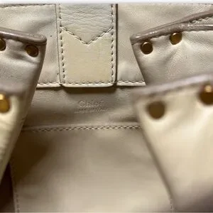 Chloe | Bags | Chlo Studded Small Inez Drawstring Bag Cream  display picture 3